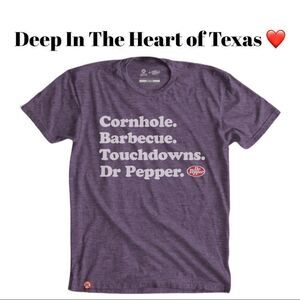 NEW Texas Men's Cornhole Barbecue Touchdowns Dr. Pepper Tee T-Shirt XXL XXXL